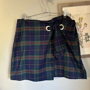 Plaid blue skirt